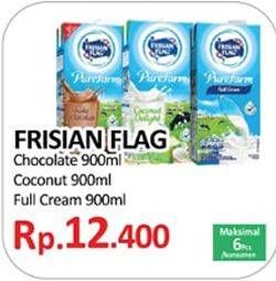 Promo Harga FRISIAN FLAG Susu UHT Purefarm Cokelat, Coconut, Full Cream 900 ml - Yogya