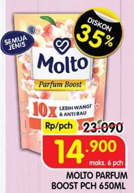 Promo Harga Molto Parfum Boost All Variants 650 ml - Superindo