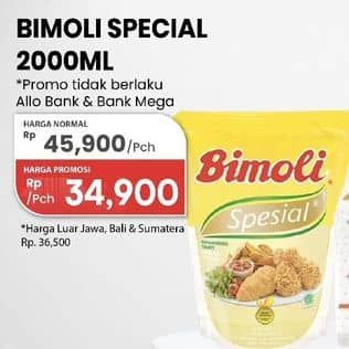 Promo Harga Bimoli Minyak Goreng Spesial 2000 ml - Carrefour