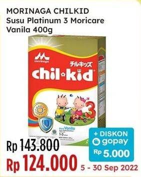 Promo Harga Morinaga Chil Kid Platinum Vanila 400 gr - Indomaret