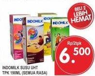 Promo Harga INDOMILK Susu UHT All Variants per 2 pcs 190 ml - Superindo