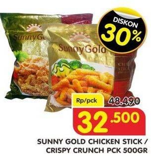 Promo Harga SUNNY GOLD Chicken Stick/Crunch 500gr  - Superindo