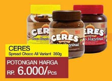 Promo Harga CERES Choco Spread All Variants 350 gr - Yogya
