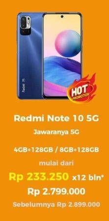 Promo Harga XIAOMI Redmi Note 10 5G 4GB+128GB, 8GB+128GB  - Erafone