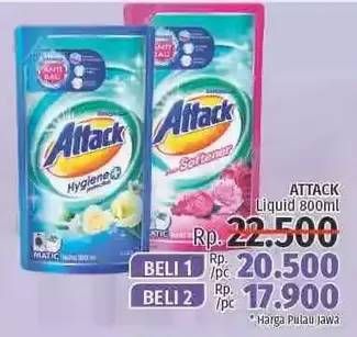 Promo Harga ATTACK Detergent Liquid 800 ml - LotteMart