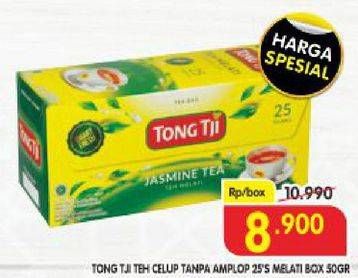 Promo Harga Tong Tji Teh Celup Jasmine Tanpa Amplop per 25 pcs 2 gr - Superindo