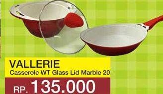Promo Harga VALLERIE Casserole Glass Marble  - Yogya