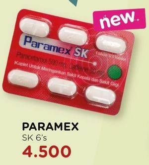 Promo Harga PARAMEX SK Paracetamol 6 pcs - Watsons
