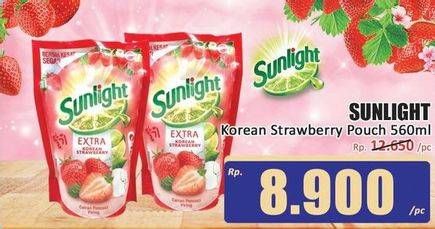 Promo Harga Sunlight Pencuci Piring Korean Strawberry 560 ml - Hari Hari