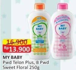 Promo Harga MY BABY Baby Powder Telon Plus, Sweet Floral 250 gr - Alfamart