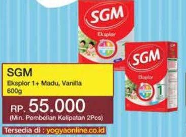 Promo Harga SGM Eksplor 1+ Susu Pertumbuhan Madu, Vanila 600 gr - Yogya
