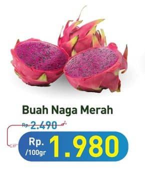 Promo Harga Buah Naga Merah per 100 gr - Hypermart