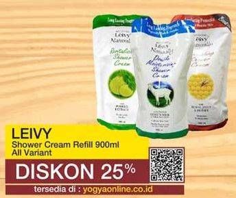 Promo Harga LEIVY Goat Milk Shower Cream All Variants 900 ml - Yogya