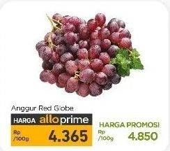 Promo Harga Anggur Red Globe per 100 gr - Carrefour