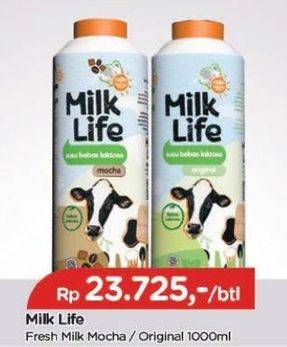 Promo Harga Milk Life Fresh Milk Mocha, Bebas Laktosa 1000 ml - TIP TOP