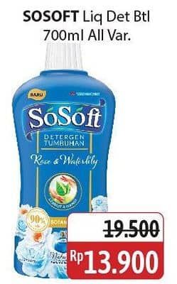 Promo Harga Sosoft Deterjen Cair All Variants 700 ml - Alfamidi