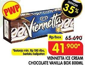 Promo Harga WALLS Ice Cream Viennetta Choco Vanila 800 ml - Superindo