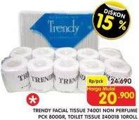 Promo Harga TRENDY Tissue Toilet, Facial 74001 1 roll - Superindo