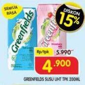 Promo Harga Greenfields UHT All Variants 200 ml - Superindo