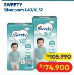 Promo Harga Sweety Silver Pants L40, XL32 32 pcs - Hypermart