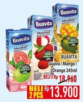 Promo Harga Buavita Fresh Juice Guava, Mango, Orange 250 ml - Hypermart