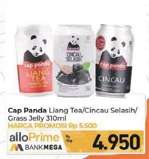 Promo Harga Cap Panda Minuman Kesehatan Liang Teh, Cincau Selasih, Cincau 310 ml - Carrefour