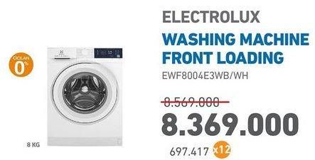 Promo Harga ELECTROLUX EWF 8004 E3WB | Washing Machine White 8 kg - Electronic City