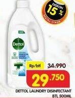 Promo Harga DETTOL Disinfektan Laundry Sanitizer 500 ml - Superindo