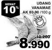 Promo Harga Udang Vanamae AK 80-90 per 100 gr - Giant