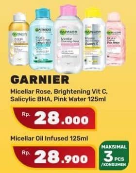 Promo Harga Garnier Micellar Water Oil-Infused 125 ml - Yogya