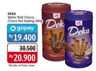 Promo Harga DUA KELINCI Deka Wafer Roll Choco Choco, Choco Nut 360 gr - Alfamidi