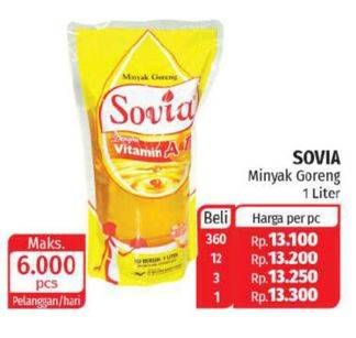 Promo Harga SOVIA Minyak Goreng 1 ltr - Lotte Grosir