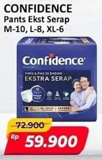 Promo Harga Confidence Adult Pants Slim & Fit Extra Absorb M10, L8, XL6 6 pcs - Alfamart