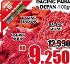 Promo Harga Daging Paha Depan : Daging Rendang, Daging Giling, Daging Soup  - Giant