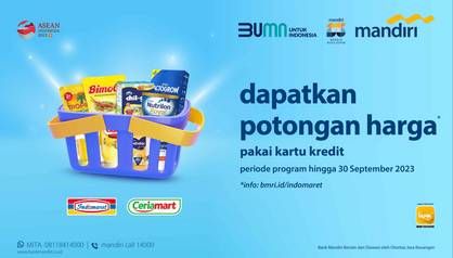 Promo Harga Potongan belanja di Indomaret dan Ceriamart dengan Mandiri Kartu Kredit  - Mandiri