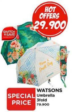 Promo Harga WATSONS Umbrella 3 Fold All Variants  - Watsons