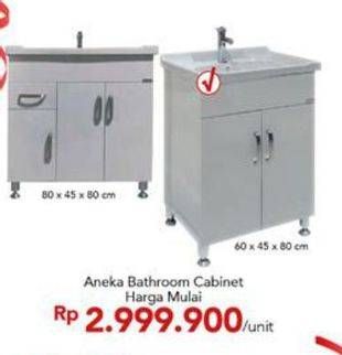 Promo Harga PVC Bathroom Cabinet  - Carrefour