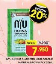 Promo Harga NYU Henna Shampoo Hair Colour Brown 20 ml - Superindo