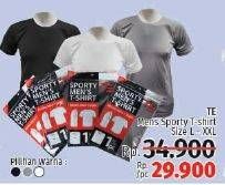 Promo Harga T E Mens Sporty T-Shirt L, XL, XXL  - LotteMart