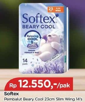 Softex Beary Cool Pembalut Wanita Natural Lavender