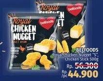 Promo Harga BELFOODS Royal Nugget Chicken Nugget S, Chicken Nugget Stick 500 gr - LotteMart