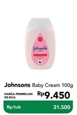Promo Harga JOHNSONS Baby Cream 100 gr - Carrefour