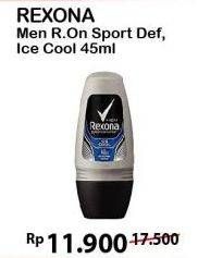 Promo Harga REXONA Men Deo Roll On Sport, Ice Cool 45 ml - Alfamart