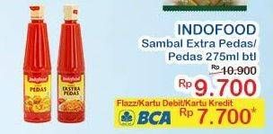 Promo Harga INDOFOOD Sambal Pedas, Ekstra Pedas 275 ml - Indomaret