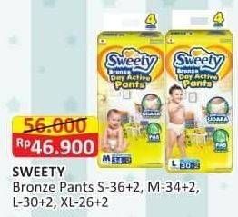 Promo Harga Sweety Bronze Pants L30+2, S36+2, M34+2, XL26+2 28 pcs - Alfamart