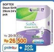 Promo Harga Softex Daun Sirih 29cm 24 pcs - Indomaret