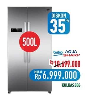 Promo Harga Beko/Aqua/Sharp Kulkas SBS  - Hypermart