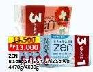 Promo Harga ZEN Anti Bacterial Body Soap Shiso Sea Salt, Shiso Sandalwood 80 gr - Alfamart