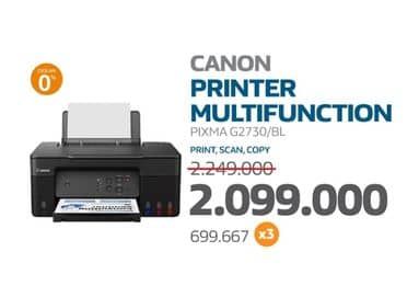 Promo Harga Canon Multi Function Pixma Inkjet G2730  - Electronic City