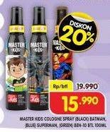 Promo Harga Master Kids Spray Cologne Batman, Superman, Ben10 100 ml - Superindo
